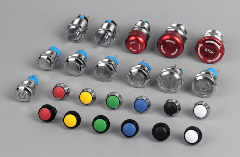 CMORSUN IP65 22mm Mushroom Momentary Red Emergency Metal Stop Push Button Switch