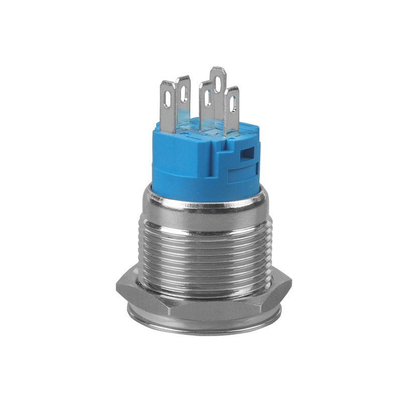 CMORSUN 19mm Metal Waterproof 12V -220V 5 Pin ON-OFF Push Button Switch LED Power Switch