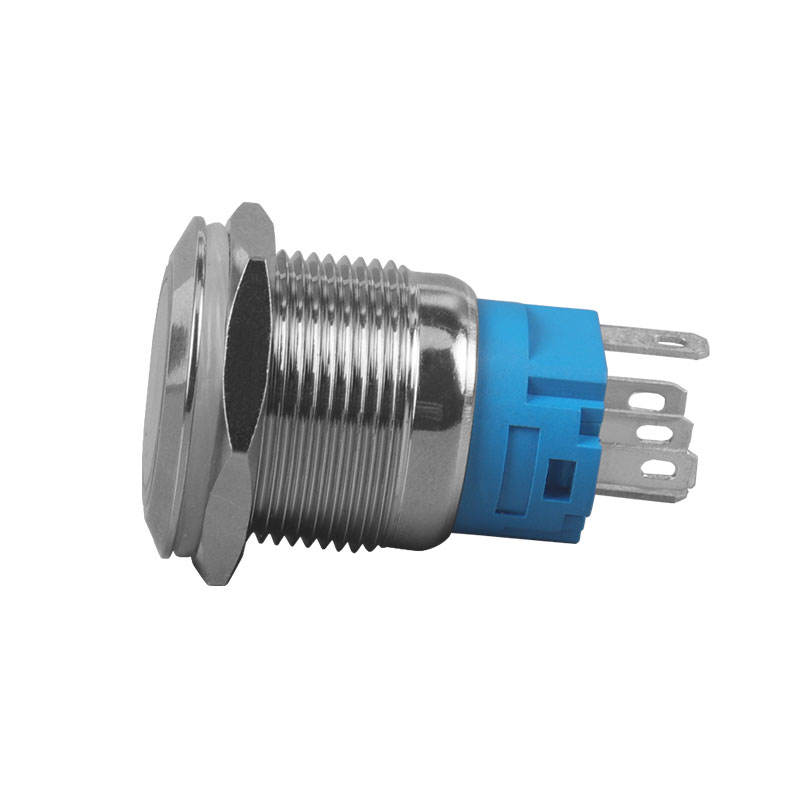 CMORSUN 19mm Metal Waterproof 12V -220V 5 Pin ON-OFF Push Button Switch LED Power Switch