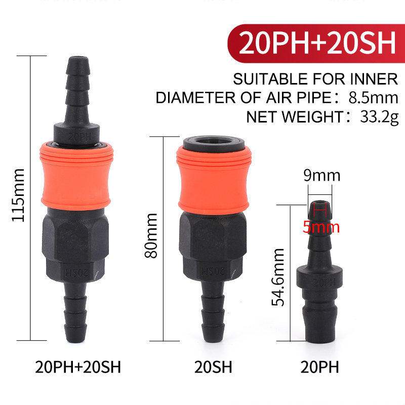 CMORSUN Plastic Steel Self-locking C-type Quick Connector Male And Female Pneumatic Connector Garden hose connector
