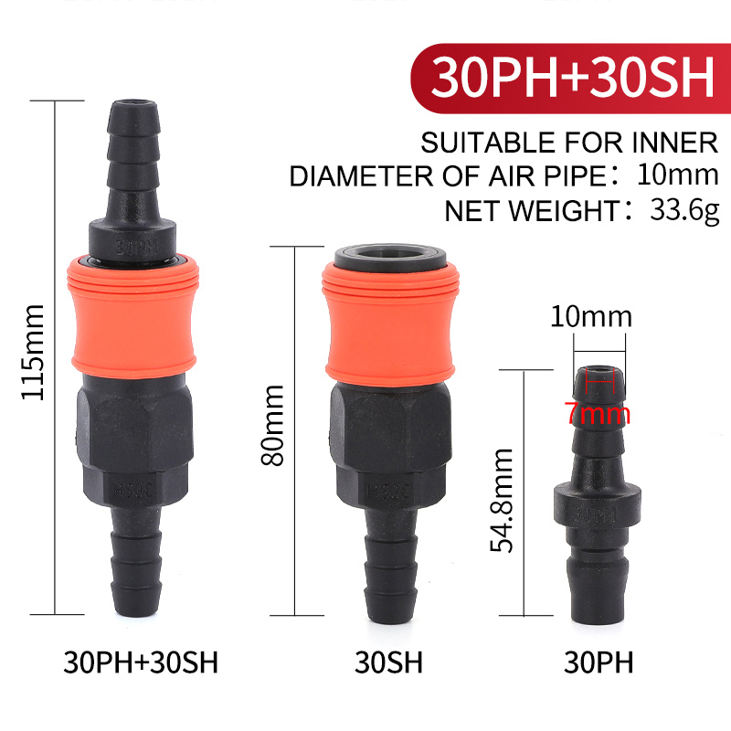 CMORSUN Plastic Steel Self-locking C-type Quick Connector Male And Female Pneumatic Connector Garden hose connector
